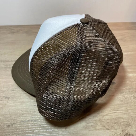 Vintage Trucker Hat “Instant Idiot Just Add Alcohol!” Brown & White Foam Mesh Ad - Picture 3 of 8